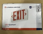 Lithonia Lighting Lqm 3 120/277 M6 Integrated Led White And Red Exit Sign. Fixed Price $32.99.