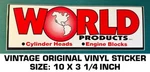 World Products Cylinder Heads Engine Blocks-vintage Original Vinyl Decal Sticker. Fixed Price $10.91.