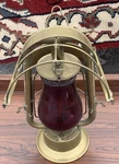 Antique Glass Lense Copper Colored Lantern. Fire Train Lantern?. Fixed Price $280.00.