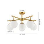 Safavieh Briette 6LT 26" Flush Mount, Reduced Price 2172763571 FLU4079A. Fixed Price $142.00.