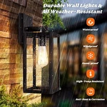 Brightever 2-PACK Outdoor Light Fixtures Wall Mount Waterproof B04018P2PK-BK. Fixed Price $40.82.