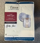 Jelly Jar Wall - Patriot Lighting White Finish Clear Glass New. Fixed Price $19.99.