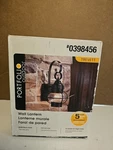 Portfolio Outdoor Trevett Wall Lantern Matte Black Finish #0398457 Open Box. Fixed Price $19.99.