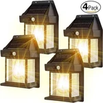 4X Solar Power Led Light Pir Motion Sensor Outdoor Security Lamp Wall Garden Us. Fixed Price $18.99.