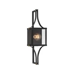 Savoy House Raeburn 1LT 23" Outdoor Wall Lantern, Black/brass 5-474-144. Fixed Price $300.00.