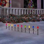 12" Multi-colored Giant C9 Led Pathway Lights (10-PACK) Holiday Home String. Fixed Price $19.99.
