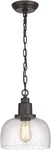 Dark Bronze Round Seeded Glass Shade 9.3IN Pendant Light Fixture (1PC). Fixed Price $65.97.