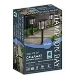 Hampton Bay Callaway Black Weather Resistant Solar Path Light (4-PK) Sealed. Fixed Price $35.19.