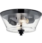 Kichler Ashba 13 In 2-LIGHT Flush Mount With Glass. Fixed Price $41.99.