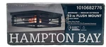 Hampton Bay Broward 13 In. 2-LIGHT Black Outdoor Flush Mount Ceiling. Fixed Price $24.99.