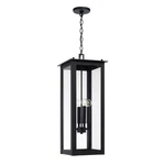Capital Lighting Hunt 4LT Outdoor Hanging-lantern, Black/clear 934644BK. Fixed Price $578.00.