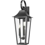 Z-lite 5008B Gannon 3 Light 28" Tall Outdoor Wall Sconce Black. Fixed Price $202.00.