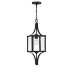 Savoy House Raeburn 1LT Outdoor Hanging Lantern, Black/brass 5-475-144. Fixed Price $392.00.