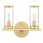 Hampton Bay Loveland 10.5 In. 2-LIGHT Brass Bathroom Vanity Fixture. Fixed Price $17.99.