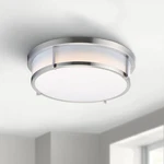Maxim Rogue 17" Wide Satin Nickel Led Ceiling Light. Fixed Price $210.80.