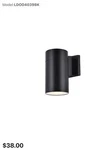 Elegant Lighting LDOD4039BK Raine 8" Tall Outdoor Wall Sconce Cylindrical Fixt. Fixed Price $25.00.