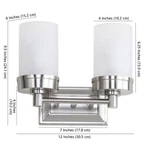 Safavieh Kylan Two Light Sconce, Reduced Price 2172768802 SCN4048A. Fixed Price $52.00.