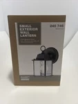 Hampton Bay 8.2 Black Outdoor Coach Wall Lantern Wet Locations Clear Glass. Fixed Price $9.86.