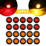 20X Round 3/4" Side Truck Trailer Lights Marker Amber Bullet Led Clearance. Fixed Price $18.04.