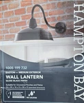Hampton Bay Lighting 1-LIGHT Black Outdoor Barn Wall Lantern Sconce New. Fixed Price $49.00.