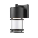 Z-lite Luminata Outdoor Wall Lt, 5.5X4.38X8.88", Black, Clear 553S-BK-LED. Fixed Price $94.99.