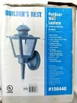 Vintage Builders Best New Old Stock Outdoor Wall Lantern Black 156440 Open Box. Fixed Price $29.44.