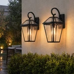 Pack 21" Outdoor Porch Wall Light Black Patio Led Lantern Sconce Glass Fixture. Fixed Price $214.99.