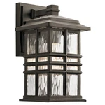 Kichler 49829 Bronze Beacon Square Single Light 12"H Outdoor Wall Sconce. Fixed Price $149.99.