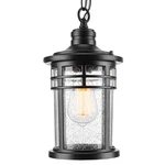 Darkaway Outdoor Pendant Light For Porch - Aluminum & Seeded Glass E26. Fixed Price $83.43.
