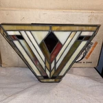 Aztec Tiffany Style Wall Light Fixture Stained Glass Sconce Vintage New Boxed. Fixed Price $115.00.