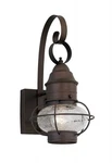 Designers Fountain 1761-RT Light Outdoor 18" Onion Wall Lantern Rustique. Fixed Price $97.32.