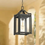 Rockford Rustic Farmhouse Outdoor Hanging Light Fixture Black 17" Damp Rated. Fixed Price $274.99.