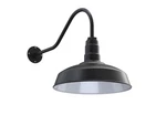 Matte Black Industrial Gooseneck Barn Light Wall Sconce Fixture Made America. Fixed Price $199.00.