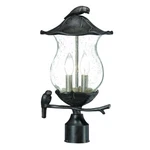 Acclaim Lighting Avian 2 Post Mount, Black Coral/clear Seeded 7567BC-SD. Fixed Price $184.00.