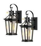 Vianis Motion Sensor Outdoor Wall Lantern, Black Waterproof Dusk To Dawn Led .... Fixed Price $131.30.