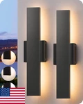 Edishine 2-PACK Led Outdoor Wall Sconces, Dimmable, 3K/4K/5K, 15.7" Modern. Fixed Price $102.59.