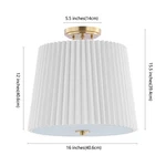 Safavieh Madio 3LT 16" Flush Mount, Reduced Price 2172763990 FLU4057A. Fixed Price $70.00.