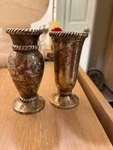 2 Pottery Barn Antiqued Silver Color (copper/zinc) Metal Rope Candle Holder 5. Fixed Price $19.99.