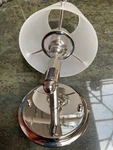 Norwell- Wall Sconce- Polished Nickel- Glass Shade. Fixed Price $80.00.