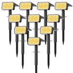 Flaow Solar Spot Lights Outdoor, 10 PACK/118 Led 4 Modes Auto On/off La.... Fixed Price $84.53.