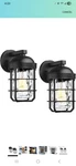 Emliviar Cylinder Outdoor Wall Lights Set Of 2, Black Outside Lamps GE255BL. Fixed Price $69.98.