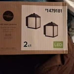Project Source Led Wall Lanterns 2CT Black Finish 3000K Model 1479181. Fixed Price $24.48.