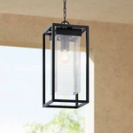 Kichler Mercer 24" High Black Silver Outdoor Hanging Light. Fixed Price $255.99.