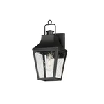 Black One Light Outdoor Wall Sconce From The Storybook Collection. Fixed Price $140.00.