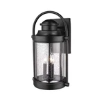 Powder Coated Black Three Light Outdoor Wall Bracket From The Livingston. Fixed Price $198.00.