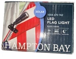 Hampton Bay Led Flag Pole Light 50 Lumens Solar Power, Black Finish,. Fixed Price $15.00.