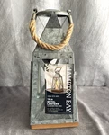 Hampton Bay 14" Galvanized Metal And Glass Lantern. Fixed Price $24.99.