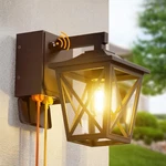 Ehaho Porch Lights Outlet, Dusk To Dawn 1-PC (with Outlet), Brown. Fixed Price $92.79.