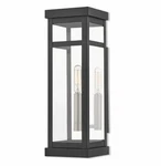 Livex Lighting 20703-04 Black 1-LIGHT 15"T Wall Sconce W/glass Panel Shades. Fixed Price $84.47.
