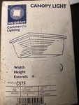 Regent Commercial Lighting Canopy Watt Fluorescent Model C57F. Fixed Price $6.99.